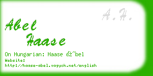 abel haase business card